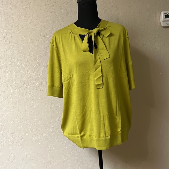 Talbots V-Neck Sweater in Bright Yellow - Picture 1 of 8